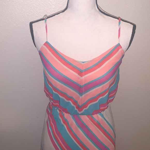 Mod Modele colorful striped Cami maxi summer dress - Picture 2 of 8